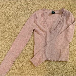 Longsleeve/Vneck/Cream